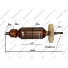 Якорь ЭЛПРОМ ЭМШУ-1000-125 L-158*Dж-34*dкол.-23