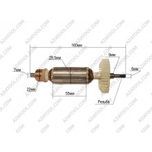 Якорь Макита 5030 (125 круг) L-160*Dж-55*dкол.-22