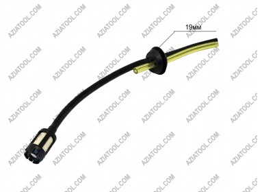 Топливный шланг триммера с фильтром ( резинка 19мм)