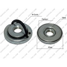 Гайка-быстросъем на болгарку M-Quick с прокрутом