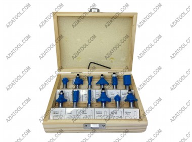 Набор фрез для фрезера 12шт (под цангу 8мм)