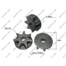 Звездочка на электропилу Eltos/Старт D-36мм, шлиц 10х8мм, Н-12мм)