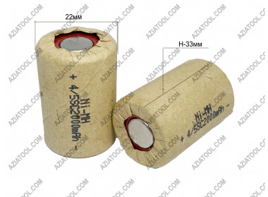 Банка Ni-MH 4/5SC 2000mAh 1.2V
