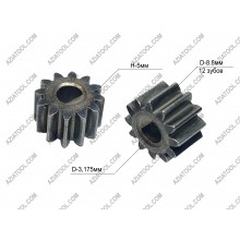 Шестерня  на мотор шуруповерта ШЛИЦ (8.8мм 12 зубьев Н-5мм)