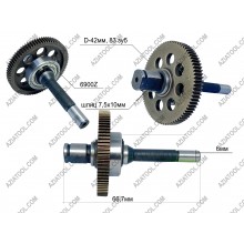 Шестерня для аккумуляторной мини-пилы  в сборе (ф-42; 83з, прямой)