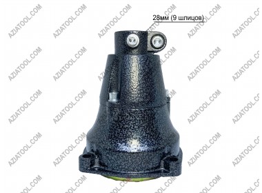 Редуктор верхній бензокоси з амортизатором D-28мм, 9 зубів