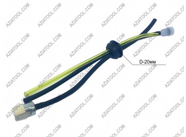 Топливный шланг тримера с фильтром тройной Ф20мм