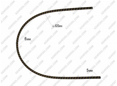 Гибкий вал триммера L 62см d 6мм квадрат 5мм