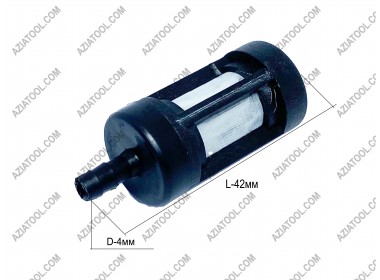 Фильтр бензиновый на бензокосу/пилу (4х42мм)