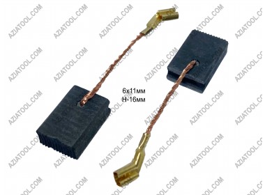 Щітка  6х11х16 клема, вихід збоку, мат, Dnipro-M