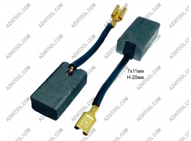 Щітка  7х11х20 клема, вихід збоку, мат, Dnipro-M