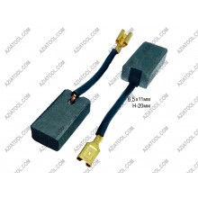 Щітка  6,5х11х20 клема, вихід збоку, мат, Dnipro-M