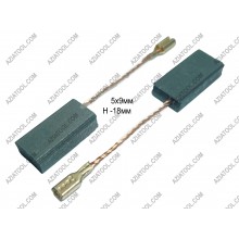 Щітка  5х9х18 клема, вихід зверху, мат, Dnipro-M