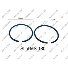 Кольца поршневые 38 х 1.2 мм на бензопилу Stihl MS-180