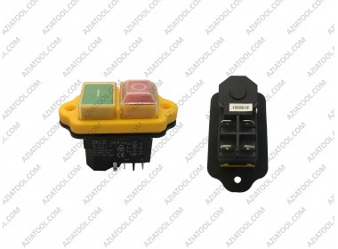 Кнопка бетонка 5 контактов жёлтая