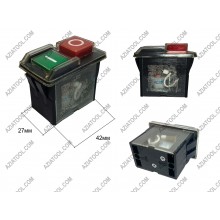 Кнопка електромагнітна 4 Контакта на бетономішалку, верстат (прозора)