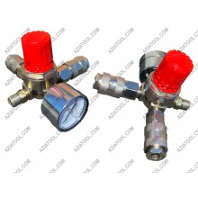 Редуктор на компрессор малый с манометром (быстросьем 2шт)