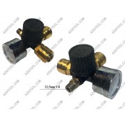 Редуктор на компрессор малый с манометром Profi (латунный быстросьем 2шт)