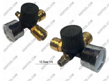 Редуктор на компресор малий з манометром  Profi  (латунний швидкоз'єм 2шт)