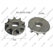 Звездочка на минипилу 1/4 (D-30мм, шлиц 8х10мм, Н-7мм)