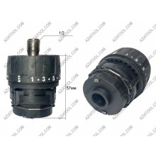 Редуктор аккумуляторный шуруповерт 2-х скор. Резьба 1/2, Черный