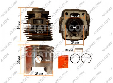 Поршнева 36 мм Коса (2 вид)